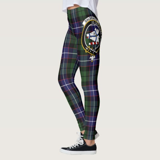 Leggings Ecosse Clan Galbraith Crest Tartan Femmes Leging (Gauche)