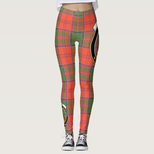Leggings Ecosse Clan Grant Ancienne Crest Tartan Femmes (Devant)