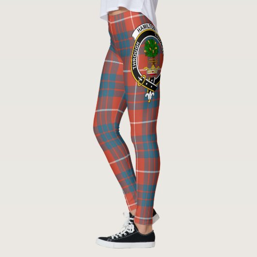 Leggings Ecosse Clan Hamilton Ancienne Crest Tartan Femmes (Gauche)