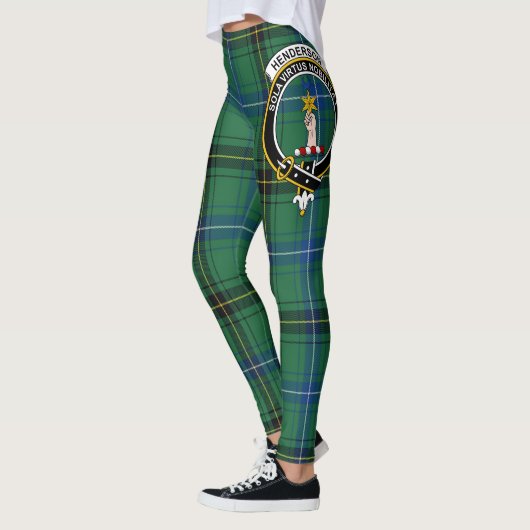 Leggings Ecosse Clan Henderson Crest Tartan Femmes Leging (Gauche)