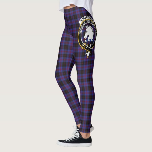 Leggings Ecosse Clan Horsburgh Crest Tartan Femmes Leging (Gauche)
