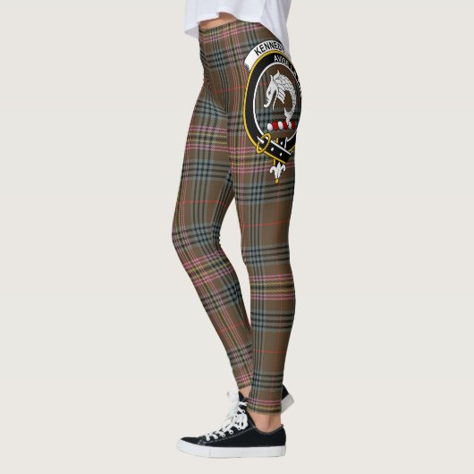 Leggings Ecosse Clan Kennedy Patiné Crest Tartan Femmes (Gauche)