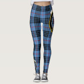 Leggings Ecosse Clan MacKay Crest bleu Tartan Femmes (Devant)