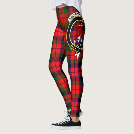 Leggings Ecosse Clan MacNaughtonCrest Tartan Femmes (Gauche)