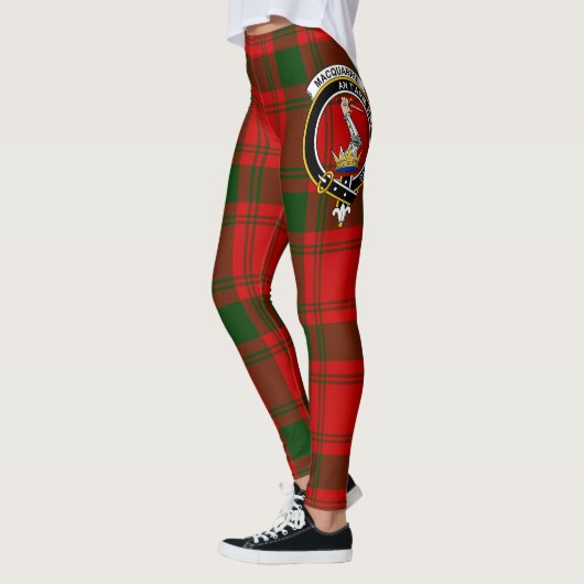 Leggings Ecosse Clan MacQuarrie Crest Tartan Femmes (Gauche)