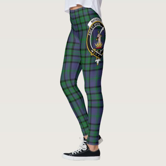Leggings Ecosse Clan Matheson Chasse Crest Tartan Femmes (Gauche)