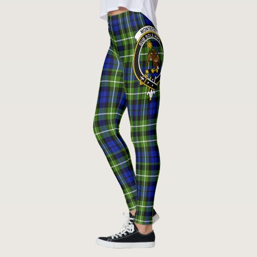 Leggings Ecosse Clan Monteith Chasse Crest Tartan Femmes (Gauche)