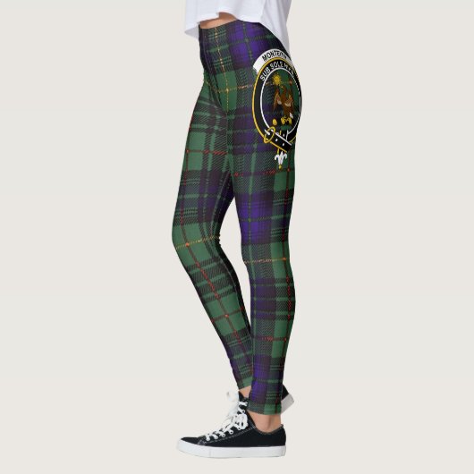 Leggings Ecosse Clan Monteith Vieille Crest Tartan Femmes (Gauche)
