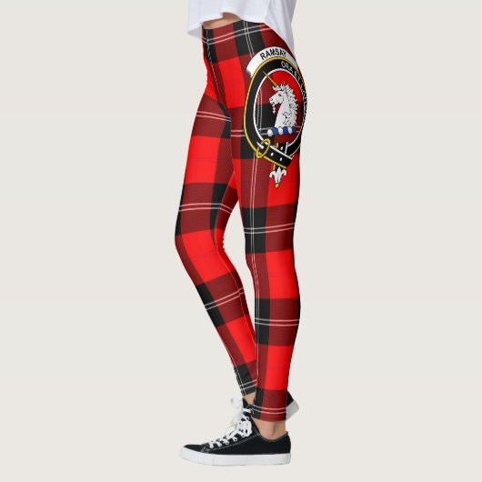 Leggings Ecosse Clan Ramsay Crest moderne Tartan Women (Gauche)