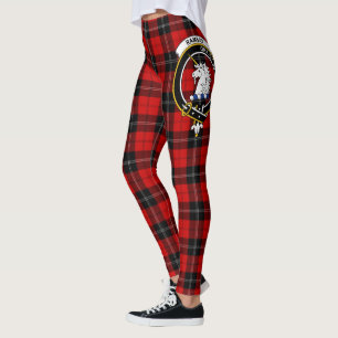 Leggings Ecosse Clan Ramsay Red Crest Tartan Femmes