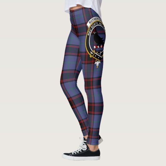 Leggings Ecosse Clan Rutherford Chasse Crest Tartan Femmes (Gauche)