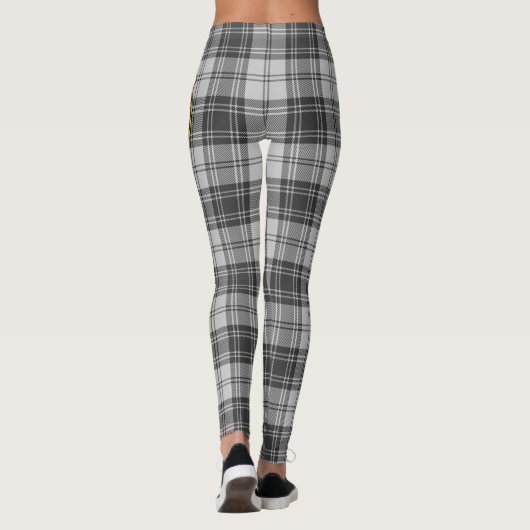 Leggings Ecosse Clan Sandilands Gris Crest Tartan Femmes (Dos)