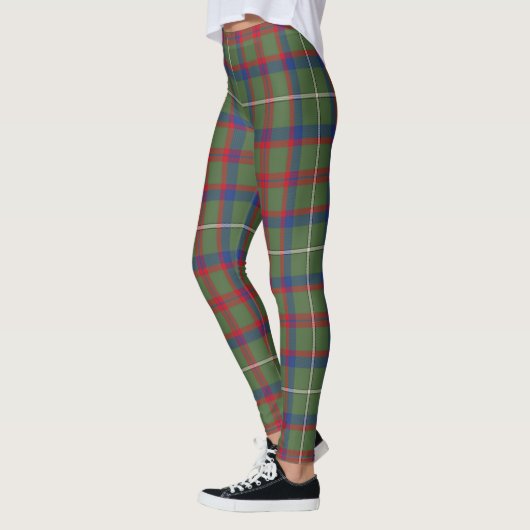 Leggings Ecosse Clan Shaw Green Femmes Tartan Moderne (Gauche)