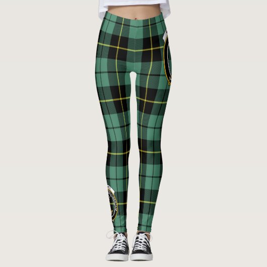 Leggings Ecosse Clan Wallace Cimier antique Femmes Tartan (Devant)