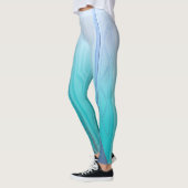 Leggings Écran Holographique Cyber Blue Sci-Fi (Gauche)