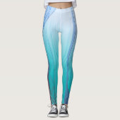 Leggings Écran Holographique Cyber Blue Sci-Fi (Devant)