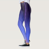 Leggings Écran Holographique Océan Blue Sci-Fi (Gauche)