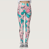 Leggings Écran rose pastel chic pour la Saint-Valentin (Devant)