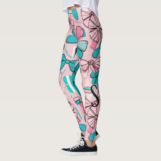 Leggings Écran rose pastel chic pour la Saint-Valentin