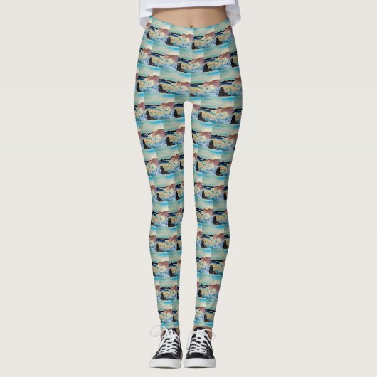 LEGGINGS ÉCRASEMENT DES VAGUES DE L'OCÉAN (Devant)