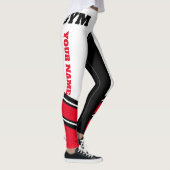 Leggings Écrire Votre Nom Noir/Blanc/Rouge (Droite)