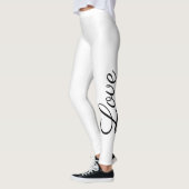 Leggings écriture LOVE en noir et blanc | (Gauche)