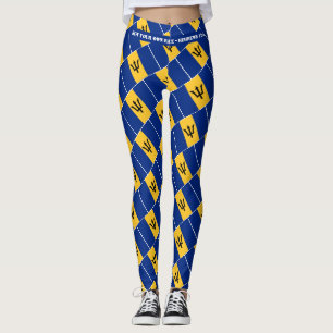 Leggings Écriture personnalisée du DRAPEAU BARBADOS
