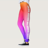 Leggings Écrivez votre nom, couleur se fanent les guêtres (Gauche)