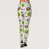 Leggings Écureuil dans le motif de forêt de chêne (Dos)