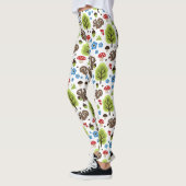 Leggings Écureuil dans le motif de forêt de chêne (Gauche)