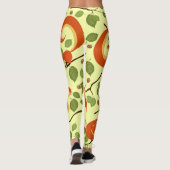 Leggings Écureuil rouge dans des branches noisettes. (Dos)