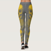 Leggings Edgy Skull Pattern | Yellow and Grey (Dos)