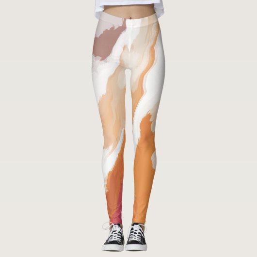 Leggings Édition Abstraite Pastel Paint Ginger Foam (Devant)