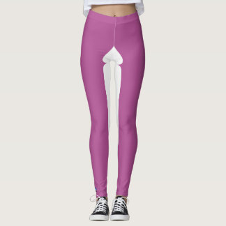 Leggings Édition Streetwear Classique Rose et Blan