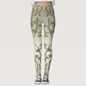 Leggings Effet amincissant des Feuilles d'olive (Devant)