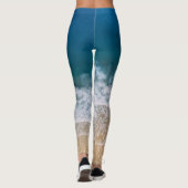 Leggings Effet de peinture numérique à la main Tropical Bea (Dos)