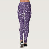 Leggings Effet de texture de Parties scintillant violet Fau (Dos)