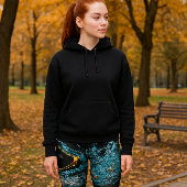 Leggings Effet de vague : Abstrait bleu sur noir