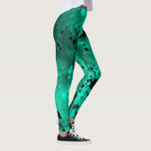 Leggings Effet Dessin de peinture vert et noir (Droite)