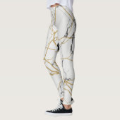 Leggings Effet marbre avec veines or (Gauche)