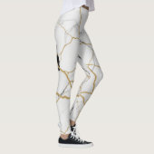 Leggings Effet marbre avec veines or (Droite)