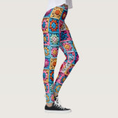 Leggings Effet Motif Carré Crochet Granny (Droite)