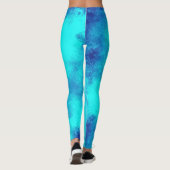 Leggings Effet nuage tempête élégant bleu (Dos)