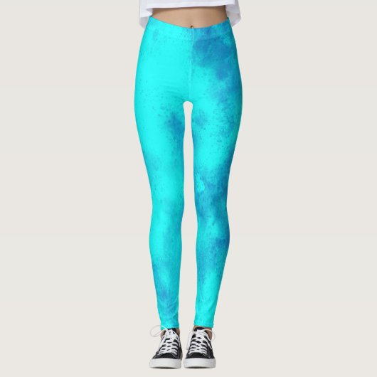 Leggings Effet nuage tempête élégant bleu (Devant)