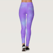 Leggings Effet nuage tempête élégant bleu violet (Dos)