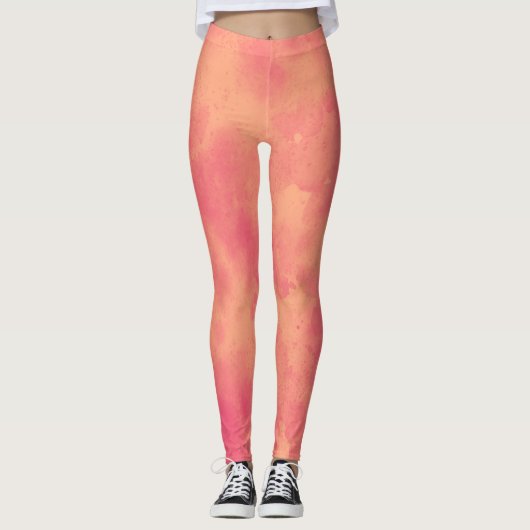 Leggings Effet nuage tempête élégant Peach (Devant)