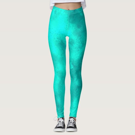 Leggings Effet nuage tempête élégant Vert (Devant)