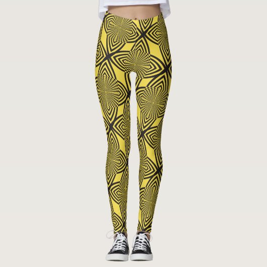 Leggings Effet papillon abstrait (Devant)