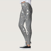 Leggings Effet Parties scintillant Argent Dance Stretch Pan (Gauche)