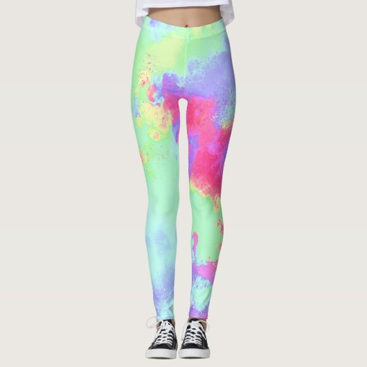 Leggings Effet Peinture arc-en-ciel (Devant)